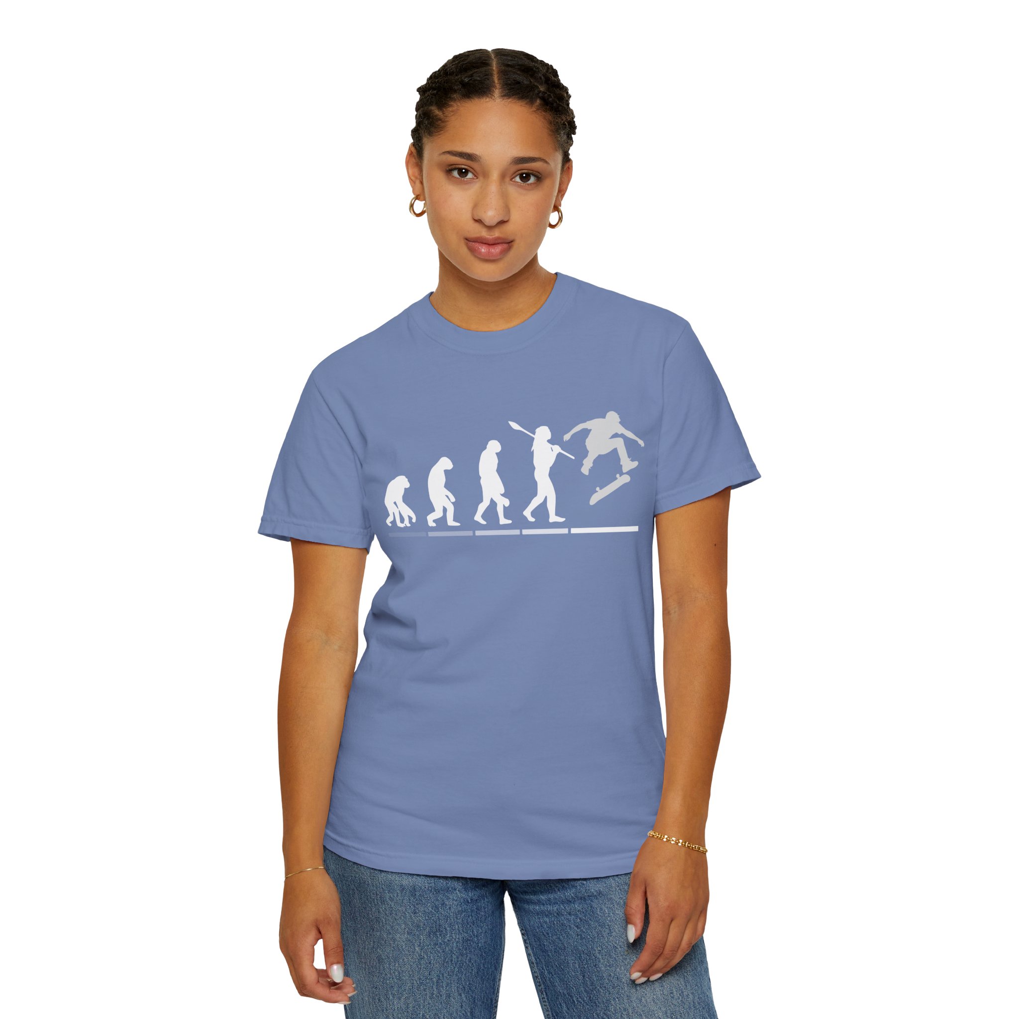 Evolution Of Skateboarder T Shirt Funny Skate Graphic Tee Human Evolution Skater Shirt Skateboard Humor Gift Skate Culture Tee - Image 9