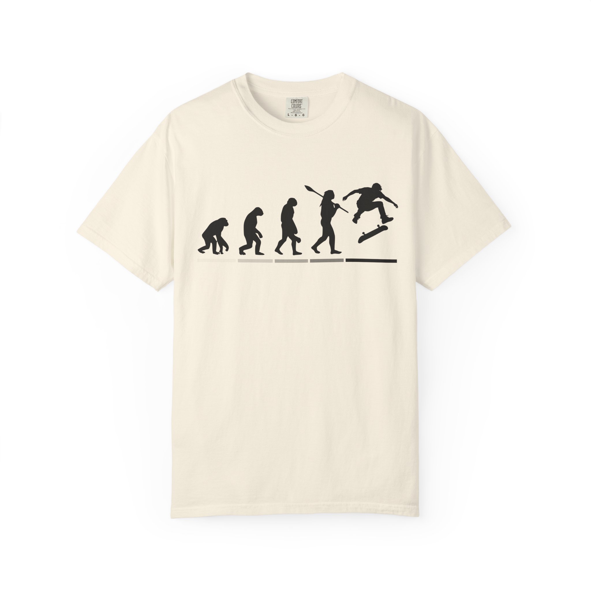 Evolution Of Skateboarder T Shirt Funny Skate Graphic Tee Human Evolution Skater Shirt Skateboard Humor Gift Skate Culture Tee - Image 3