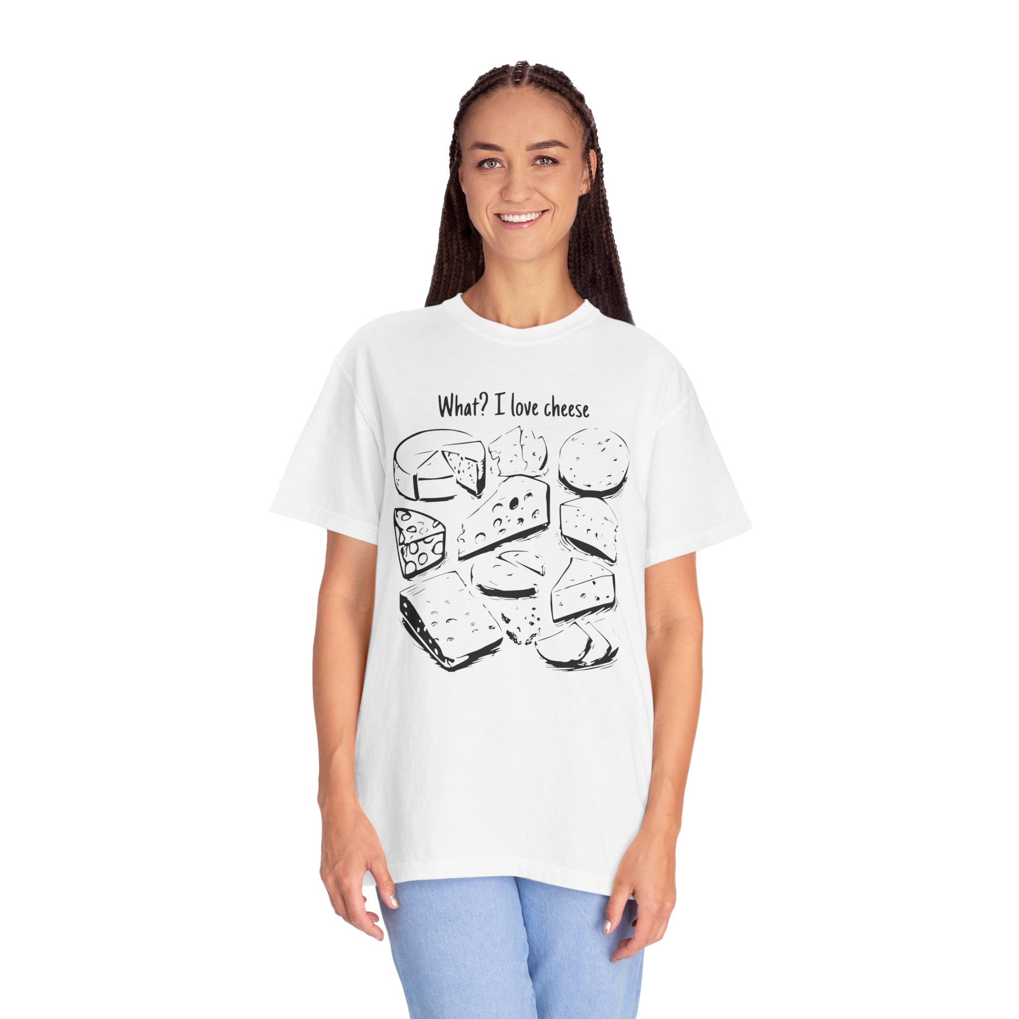 What I Love Cheese T Shirt Funny Cheese Lover Graphic Tee Cheese Board Illustration Shirt Foodie Gift Cheese Enthusiast Tee - Image 9