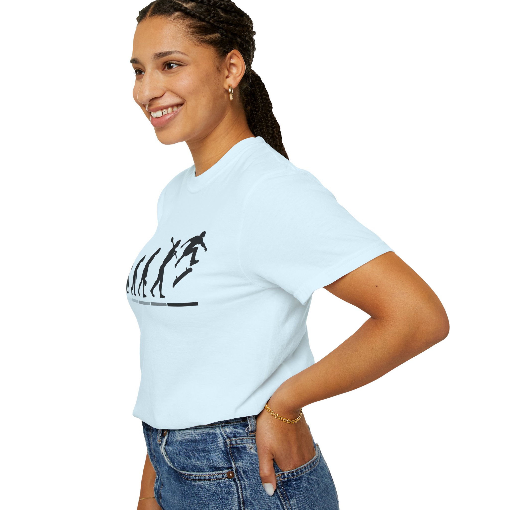 Evolution Of Skateboarder T Shirt Funny Skate Graphic Tee Human Evolution Skater Shirt Skateboard Humor Gift Skate Culture Tee - Image 7