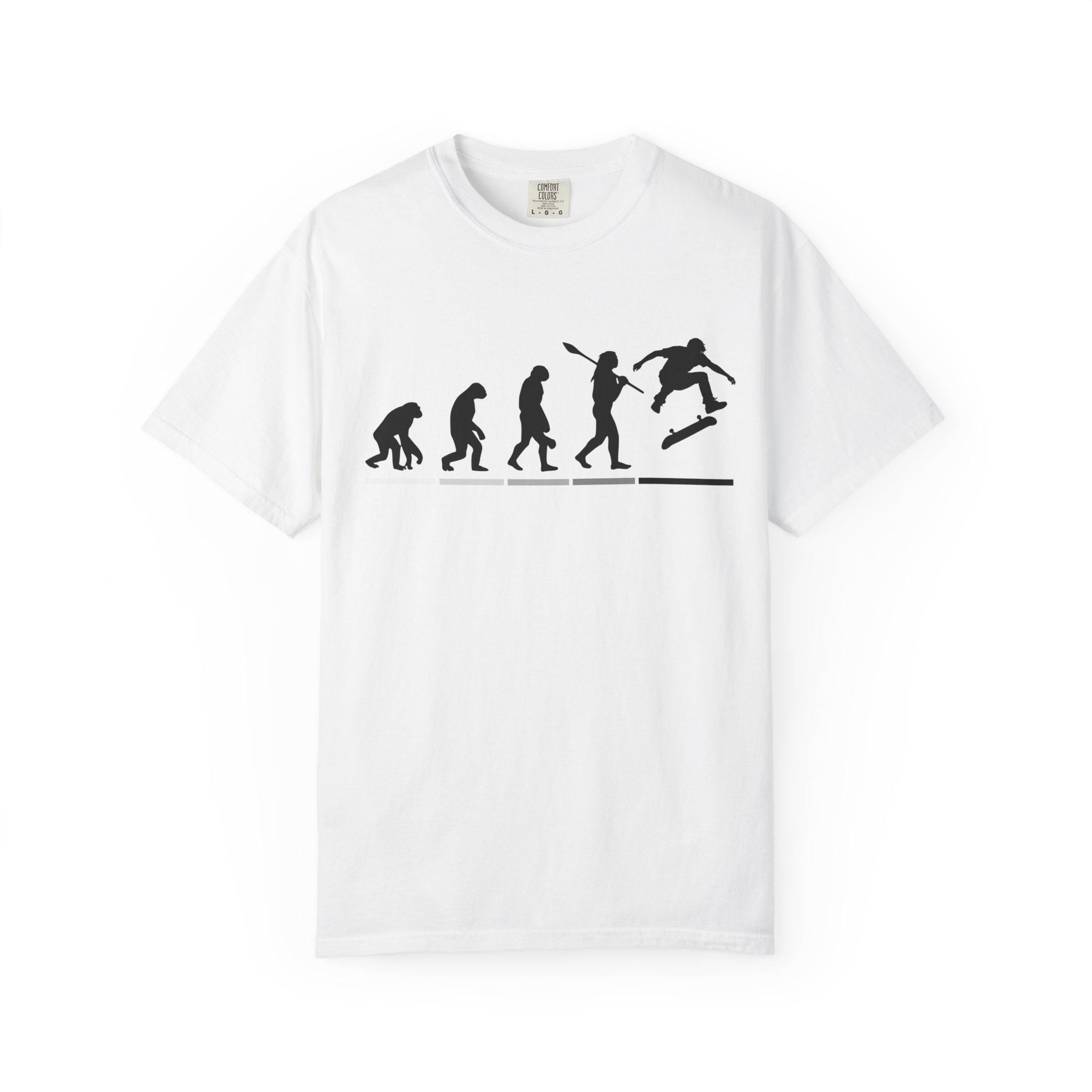 Evolution Of Skateboarder T Shirt Funny Skate Graphic Tee Human Evolution Skater Shirt Skateboard Humor Gift Skate Culture Tee - Image 2
