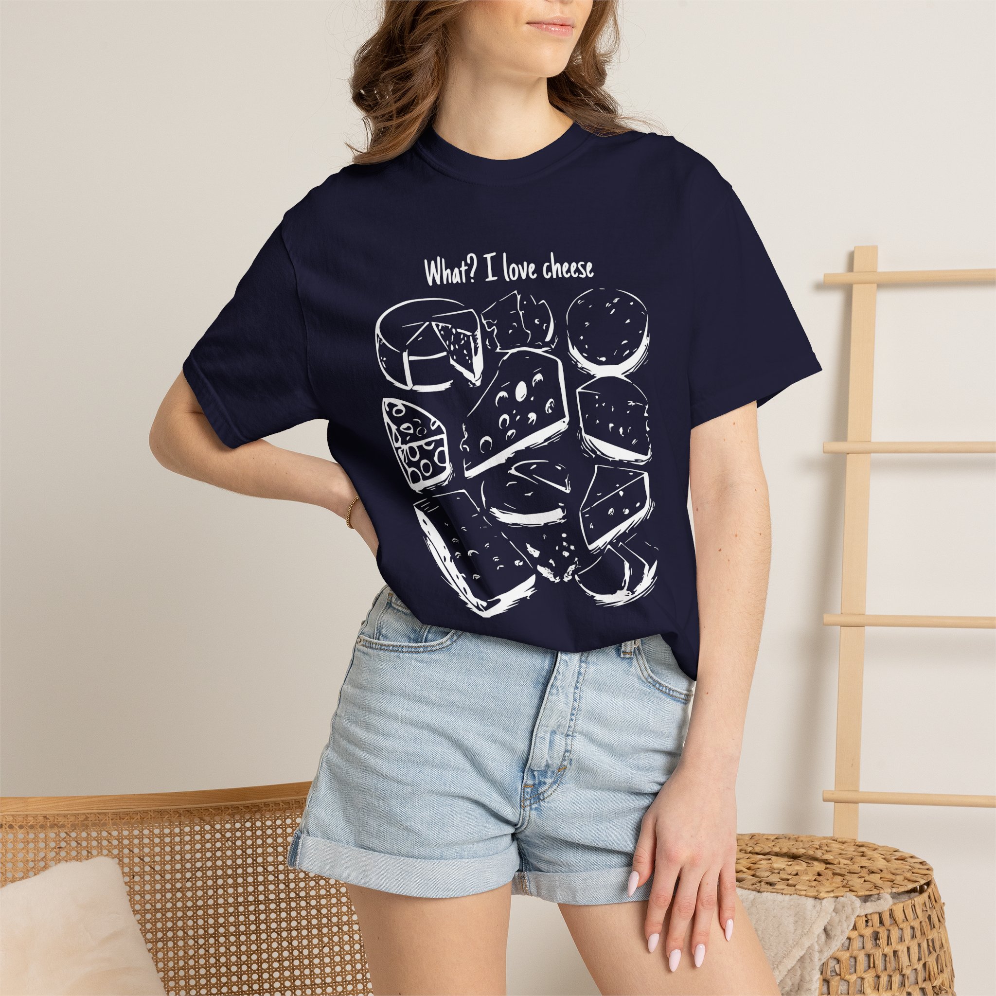 What I Love Cheese T Shirt Funny Cheese Lover Graphic Tee Cheese Board Illustration Shirt Foodie Gift Cheese Enthusiast Tee - Image 12