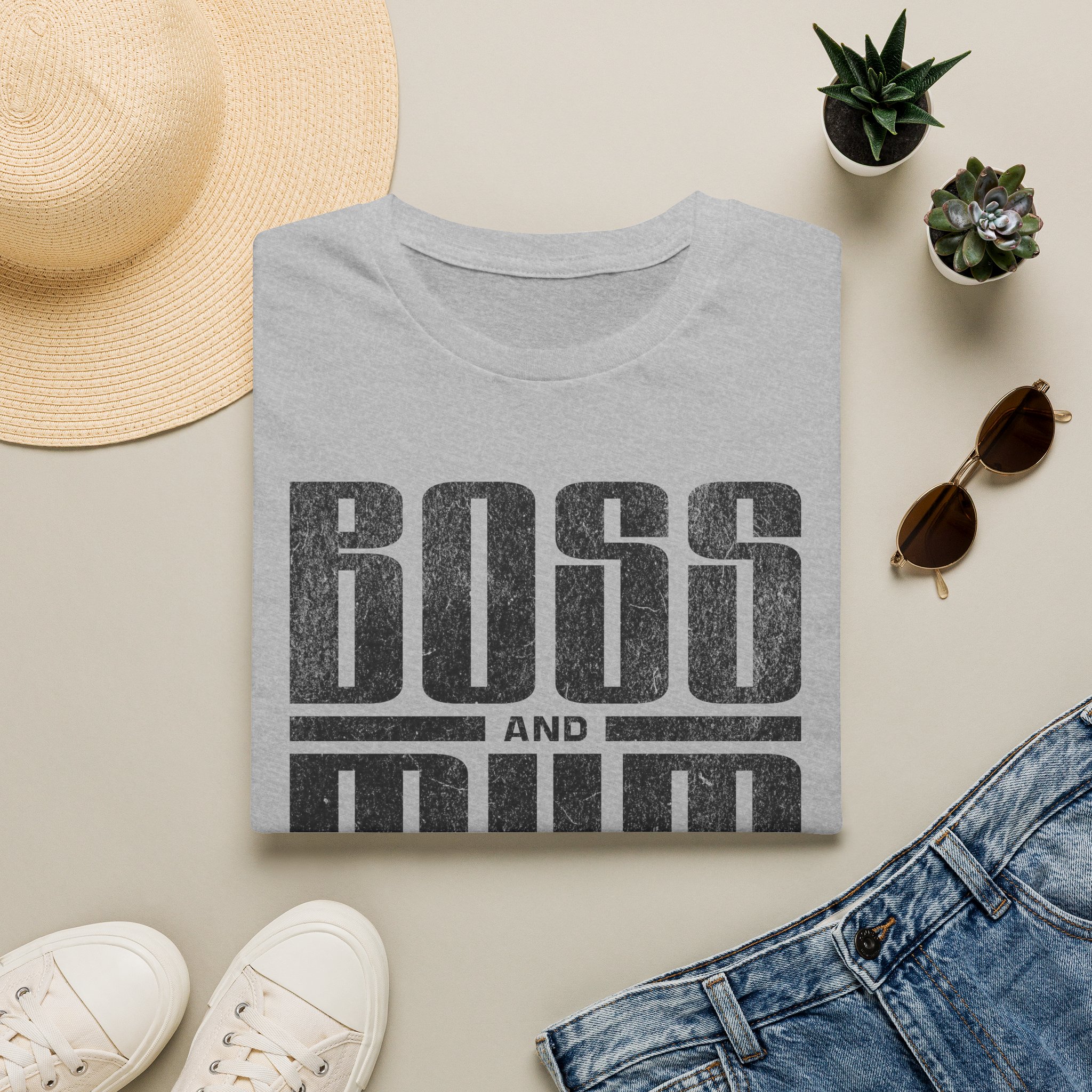 Boss And Mum T Shirt Bold Typography Mum Gift Tee Strong Mum Empowerment Shirt Mothers Day Present Boss Mum Graphic Tee - Image 7