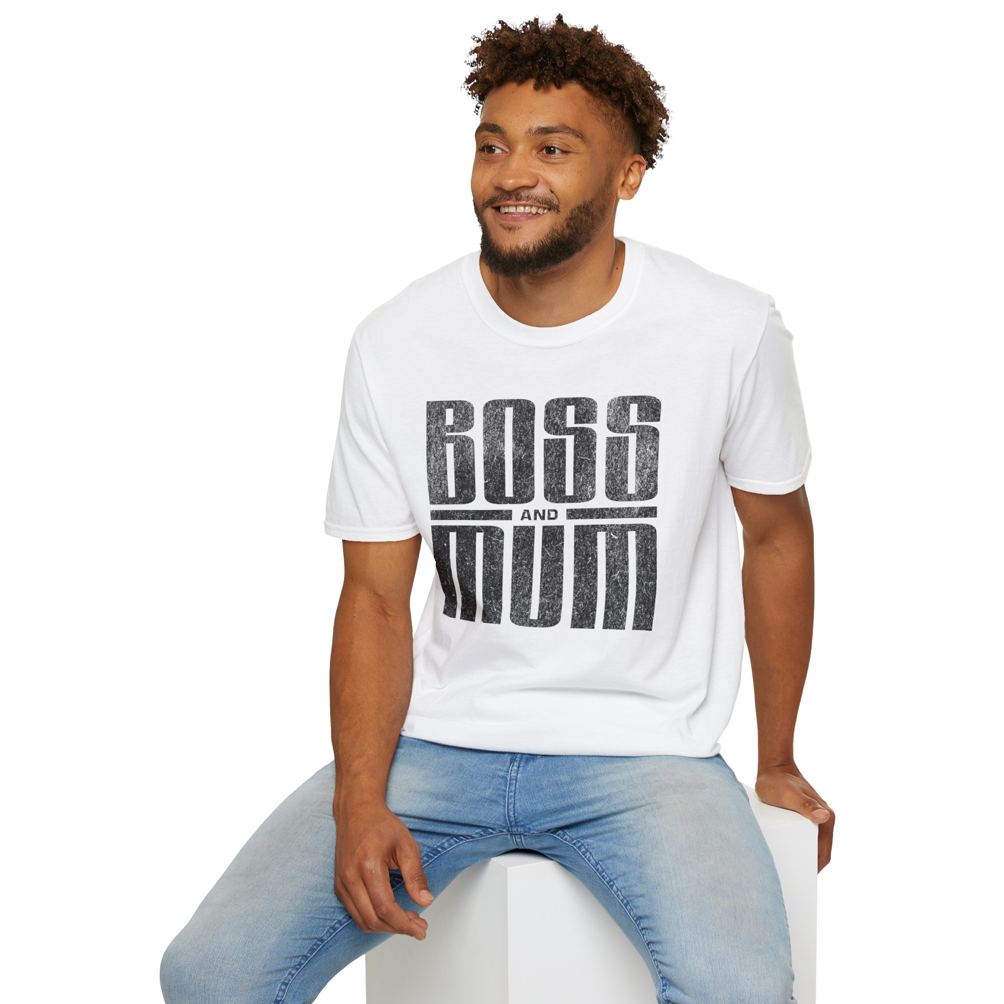Boss And Mum T Shirt Bold Typography Mum Gift Tee Strong Mum Empowerment Shirt Mothers Day Present Boss Mum Graphic Tee - Image 2