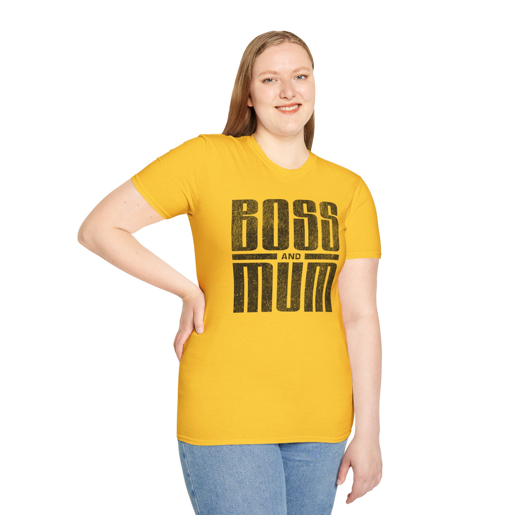 Boss And Mum T Shirt Bold Typography Mum Gift Tee Strong Mum Empowerment Shirt Mothers Day Present Boss Mum Graphic Tee - Image 4