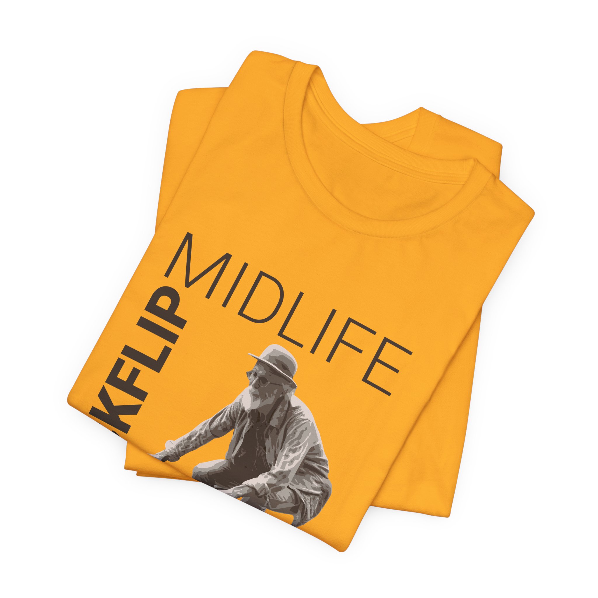 Midlife Kickflip T Shirt Funny Old Man Skateboard Graphic Tee Ageing Skater Humor Shirt Midlife Crisis Gift Older Skateboarder Tee - Image 9