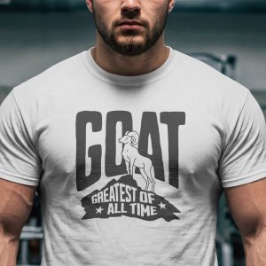 GOAT Greatest Of All Time T Shirt Mountain Goat Graphic Tee Champion Gift Sporting Legend Shirt Achievement Tee