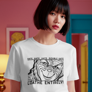 Hate Double Hate Loathe Entirely T Shirt Sarcastic Christmas Funny Holiday Quote Tee Grumpy Festive Shirt Christmas Hater Gift