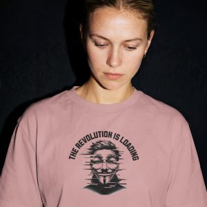 Revolution Is Loading T Shirt Activist Mask Graphic Tee Digital Resistance Shirt Anti Establishment Gift Loading Bar Tee