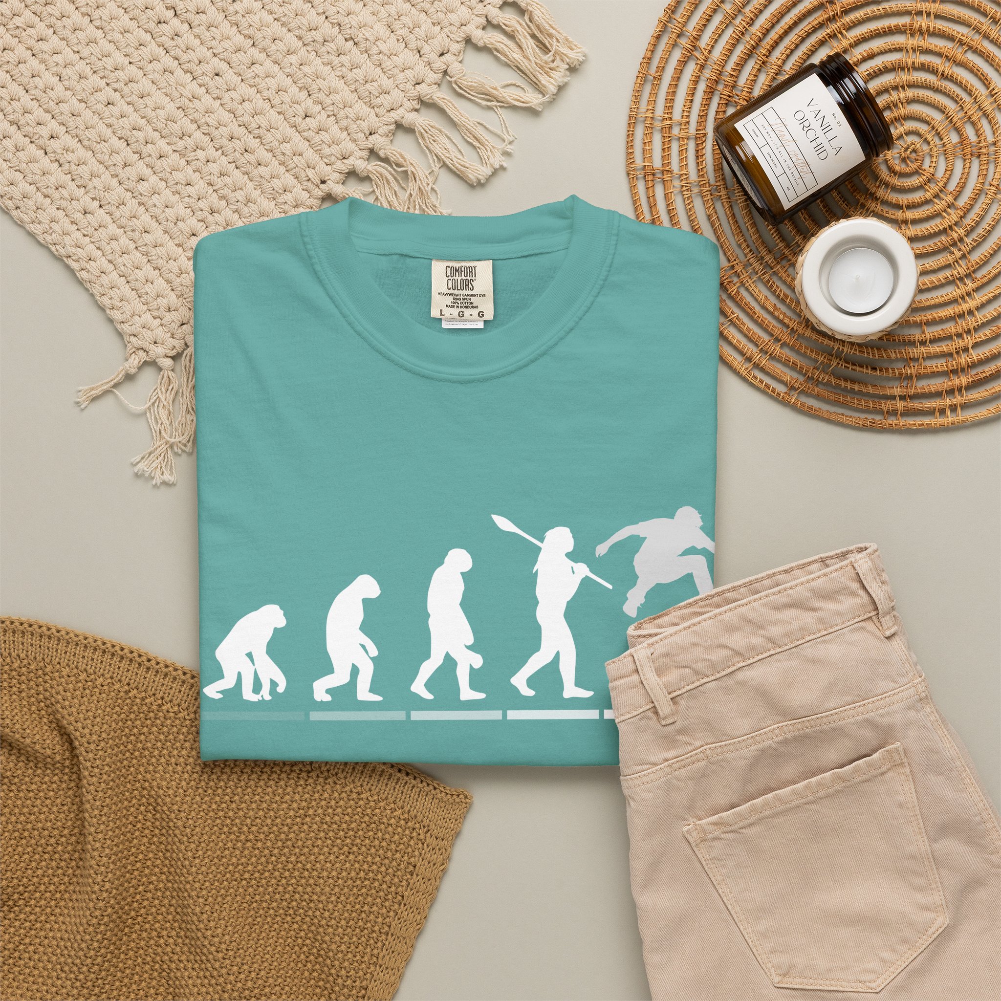 Evolution Of Skateboarder T Shirt Funny Skate Graphic Tee Human Evolution Skater Shirt Skateboard Humor Gift Skate Culture Tee - Image 6