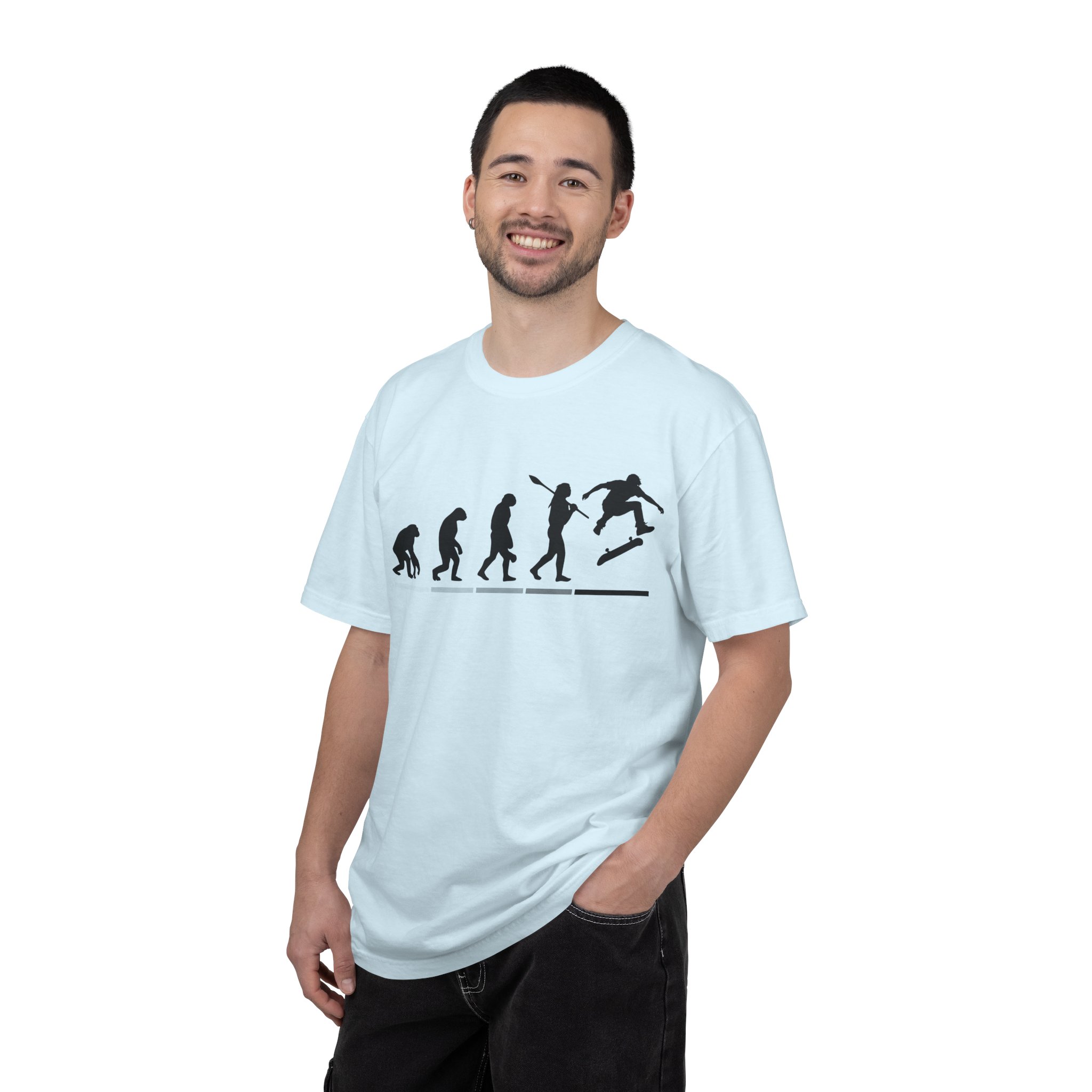 Evolution Of Skateboarder T Shirt Funny Skate Graphic Tee Human Evolution Skater Shirt Skateboard Humor Gift Skate Culture Tee - Image 8