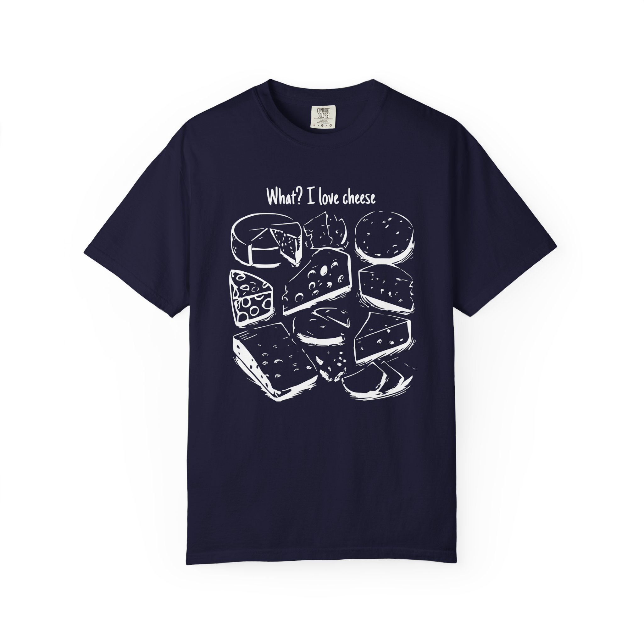What I Love Cheese T Shirt Funny Cheese Lover Graphic Tee Cheese Board Illustration Shirt Foodie Gift Cheese Enthusiast Tee - Image 11
