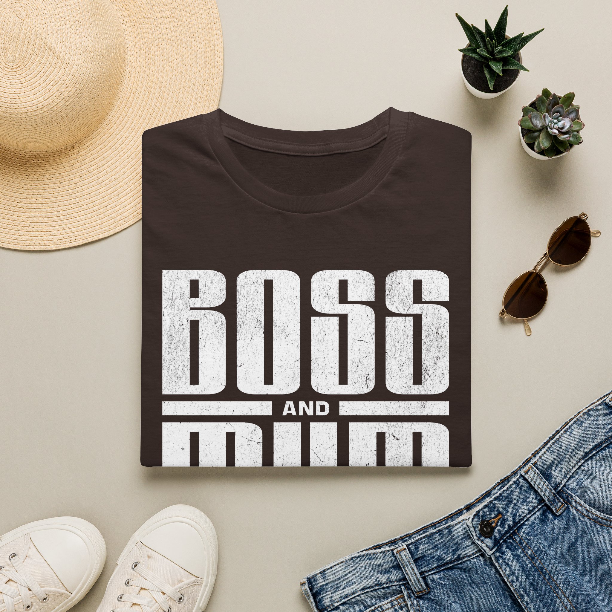 Boss And Mum T Shirt Bold Typography Mum Gift Tee Strong Mum Empowerment Shirt Mothers Day Present Boss Mum Graphic Tee - Image 11