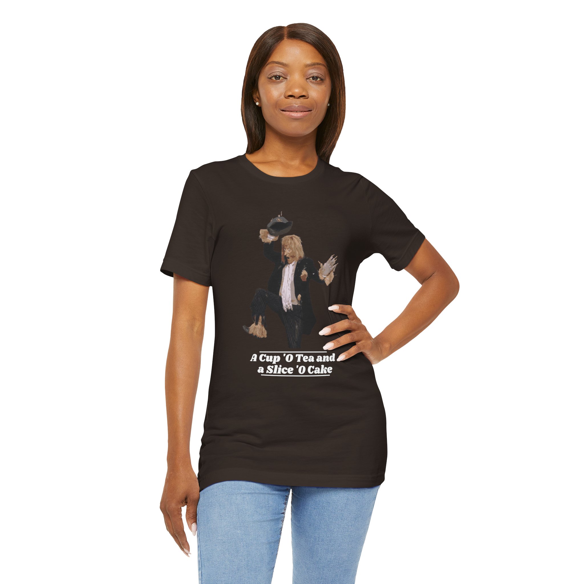 Worzel Gummidge Cup O Tea Slice O Cake T Shirt Retro British Scarecrow Tee Nostalgic TV Legend Shirt Classic British Character Gift - Image 8
