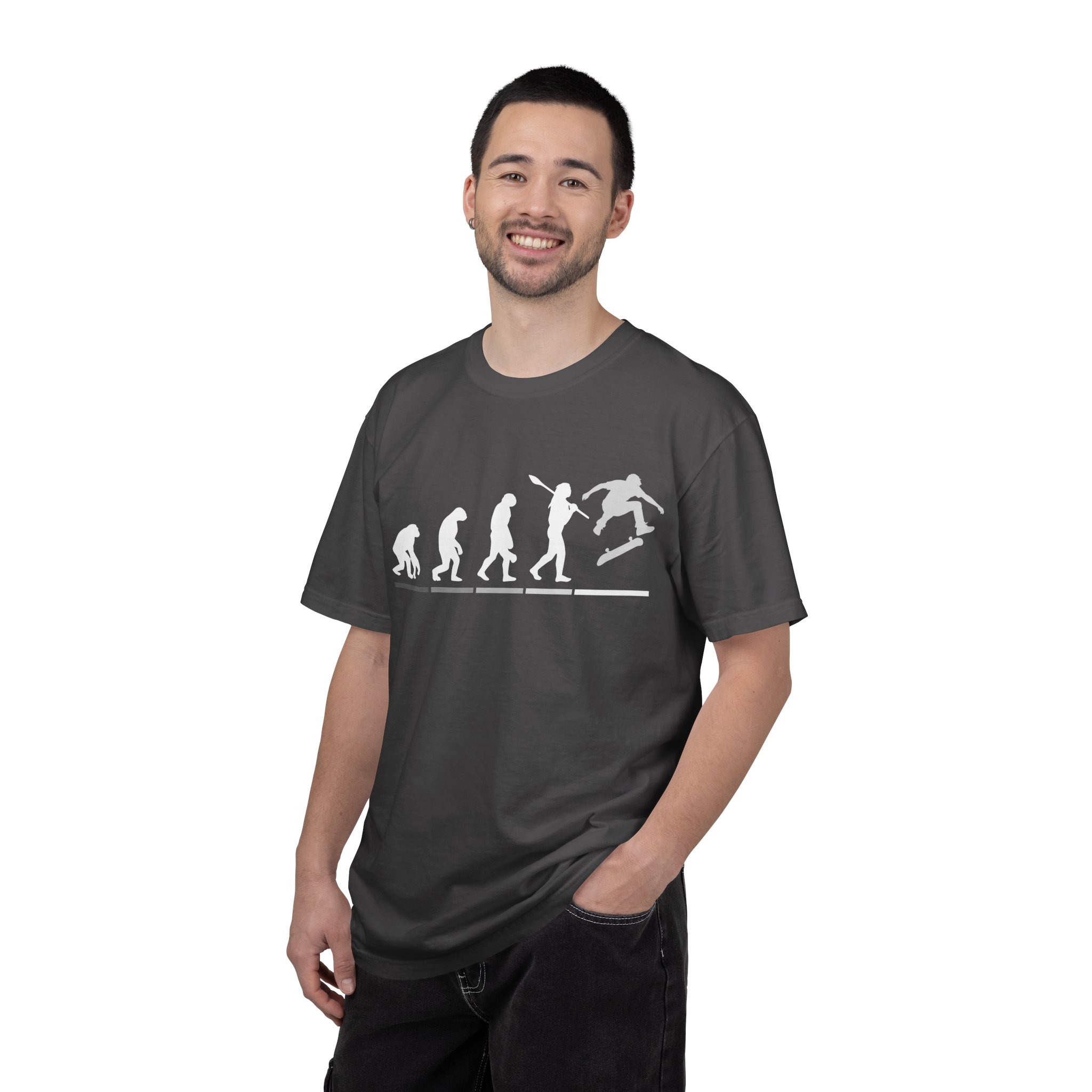 Evolution Of Skateboarder T Shirt Funny Skate Graphic Tee Human Evolution Skater Shirt Skateboard Humor Gift Skate Culture Tee - Image 11