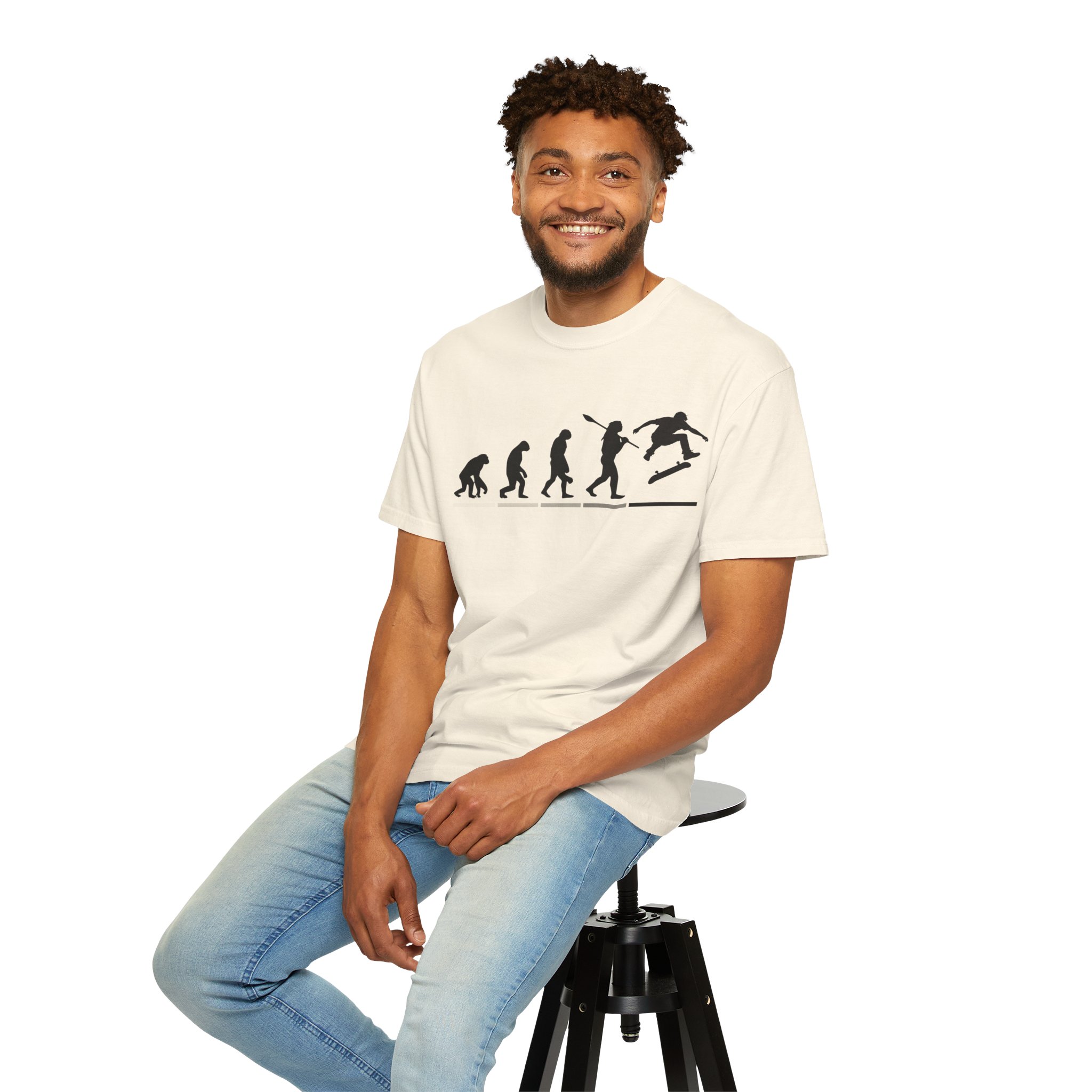 Evolution Of Skateboarder T Shirt Funny Skate Graphic Tee Human Evolution Skater Shirt Skateboard Humor Gift Skate Culture Tee - Image 4