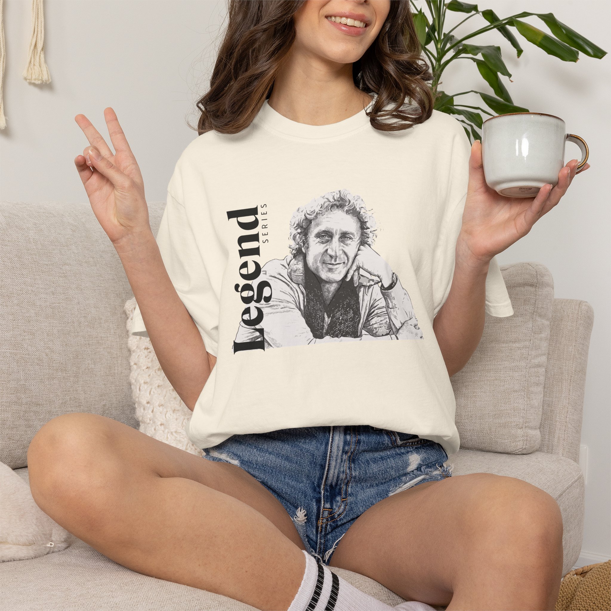 Gene Wilder Legend Series T Shirt Original Sketch Portrait Graphic Tee Comedy Legend Tribute Shirt Classic Film Icon Gift Actor Tee - Image 5