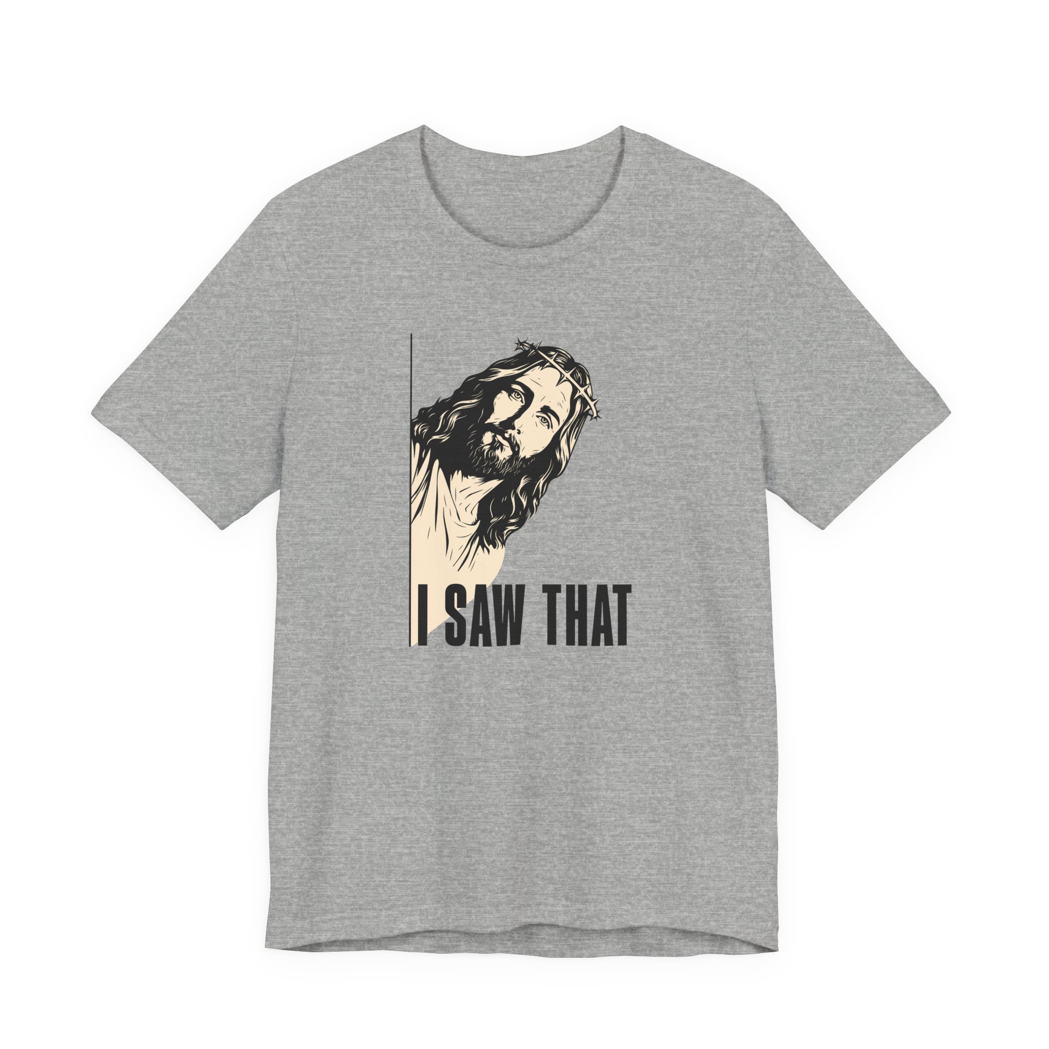 Jesus I Saw That T Shirt Funny Christian Humor Graphic Tee Religious Joke Shirt Faith Comedy Gift Funny Jesus Peeking Tee - Image 13