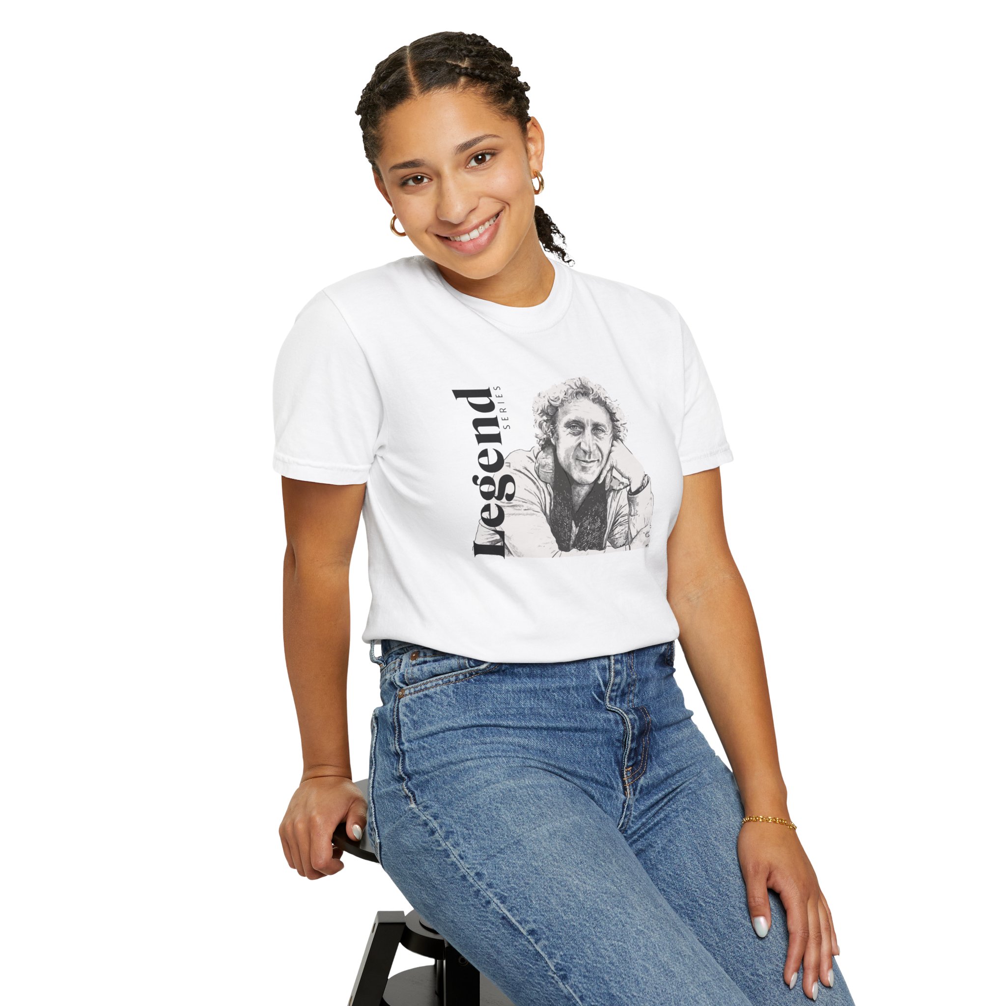 Gene Wilder Legend Series T Shirt Original Sketch Portrait Graphic Tee Comedy Legend Tribute Shirt Classic Film Icon Gift Actor Tee - Image 2