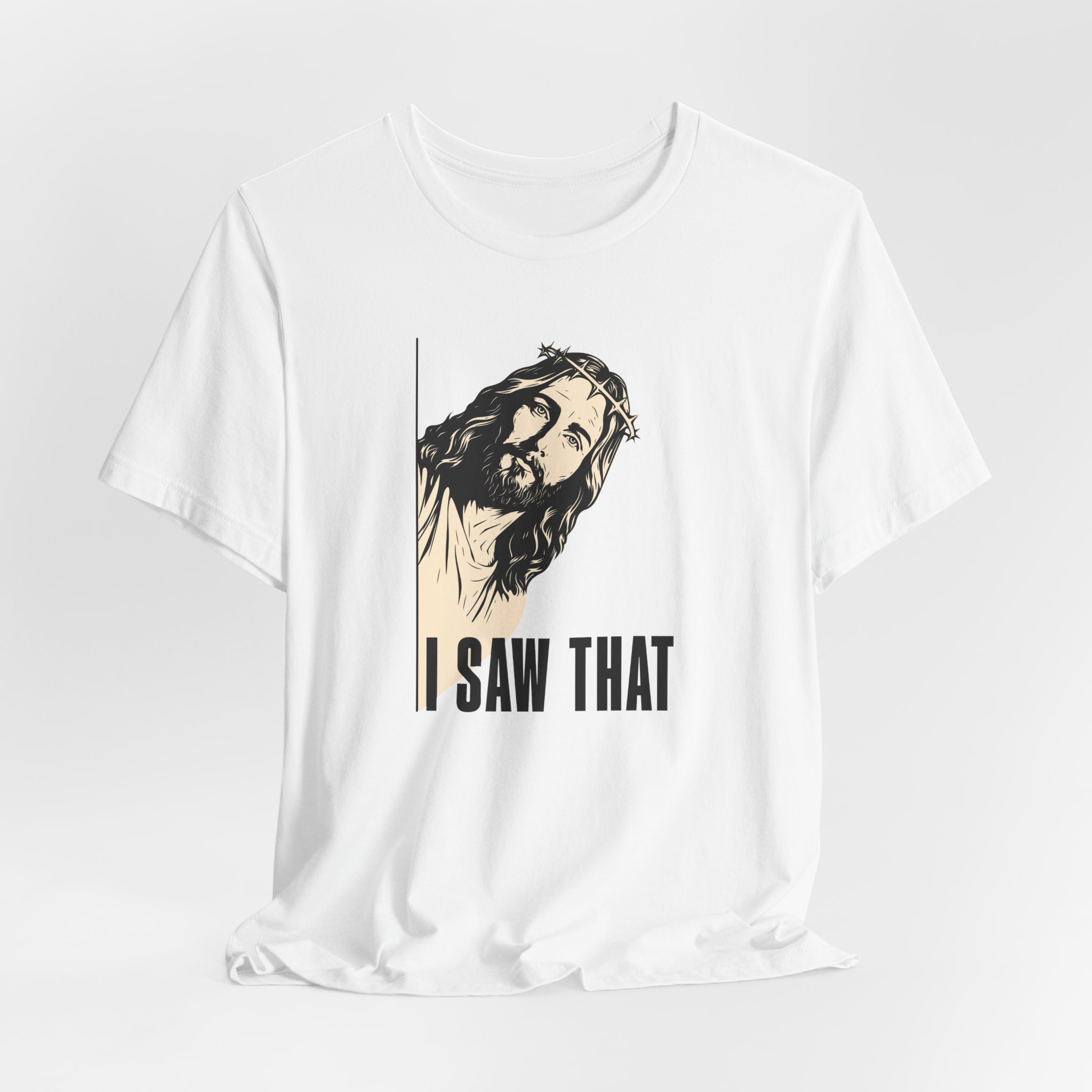Jesus I Saw That T Shirt Funny Christian Humor Graphic Tee Religious Joke Shirt Faith Comedy Gift Funny Jesus Peeking Tee - Image 10