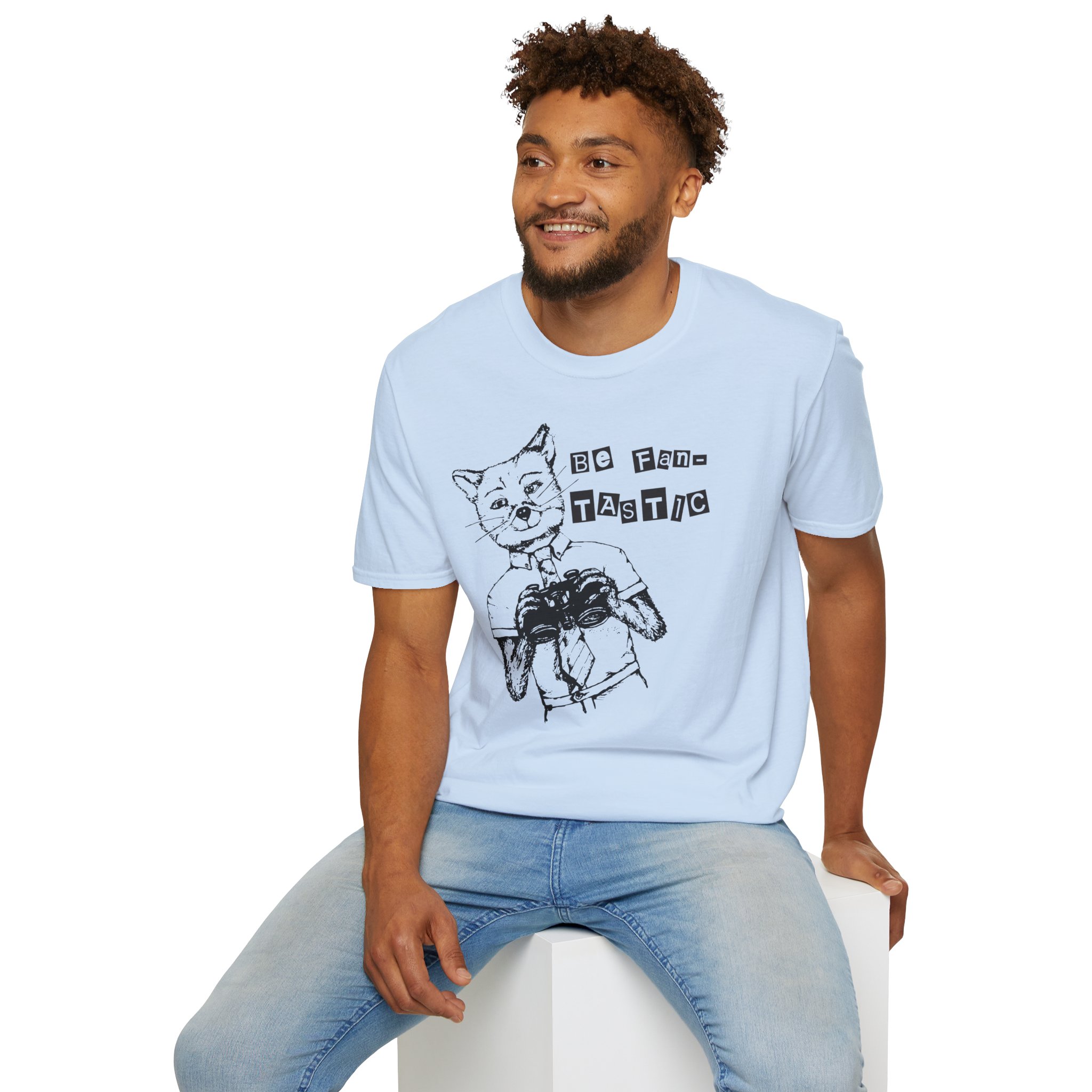 Be Fantastic Fox Drawing T Shirt Cute Animal Illustration Tee Fox Lover Gift Woodland Creature Shirt Graphic Fox Art Tee - Image 5