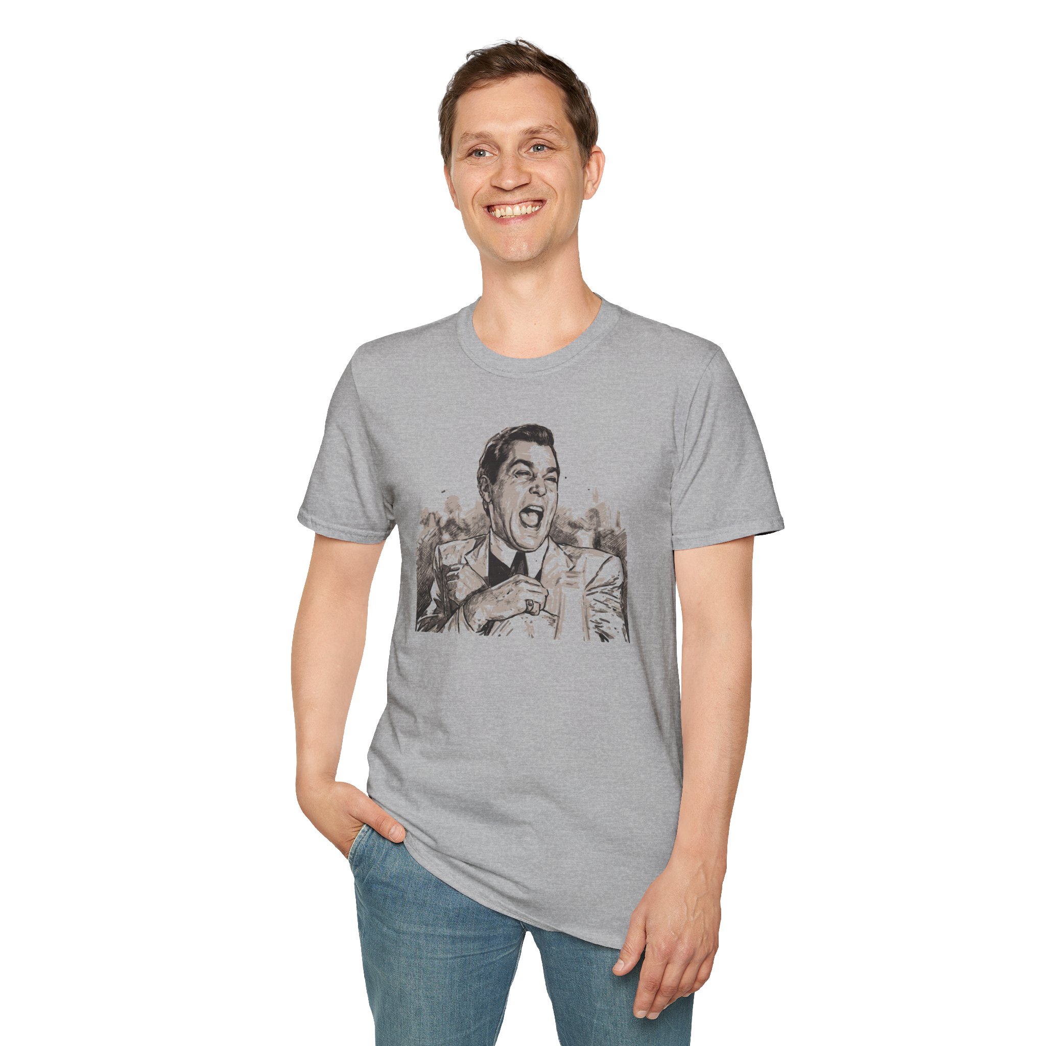 Goodfellas Laughing Scene T Shirt Cult Crime Cinema Sketch Graphic Tee Classic Gangster Film Fan Shirt Mob Movie Art Gift Scorsese Tee - Image 8