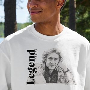 Gene Wilder Legend Series T Shirt Original Sketch Portrait Graphic Tee Comedy Legend Tribute Shirt Classic Film Icon Gift Actor Tee