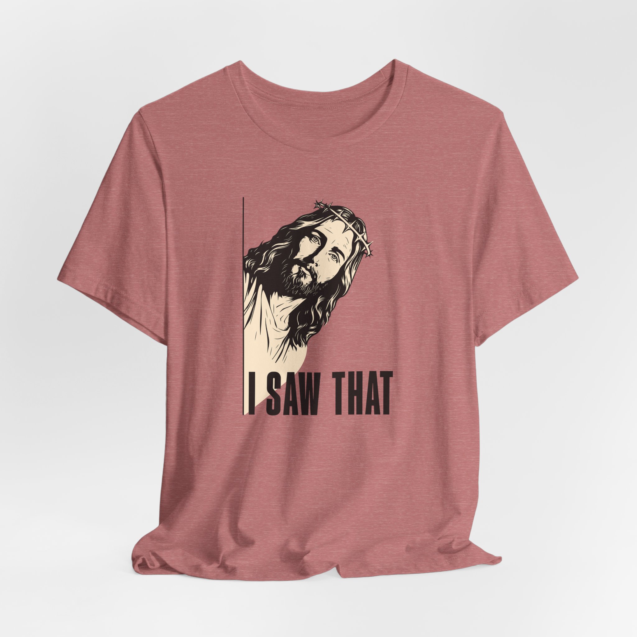 Jesus I Saw That T Shirt Funny Christian Humor Graphic Tee Religious Joke Shirt Faith Comedy Gift Funny Jesus Peeking Tee - Image 11
