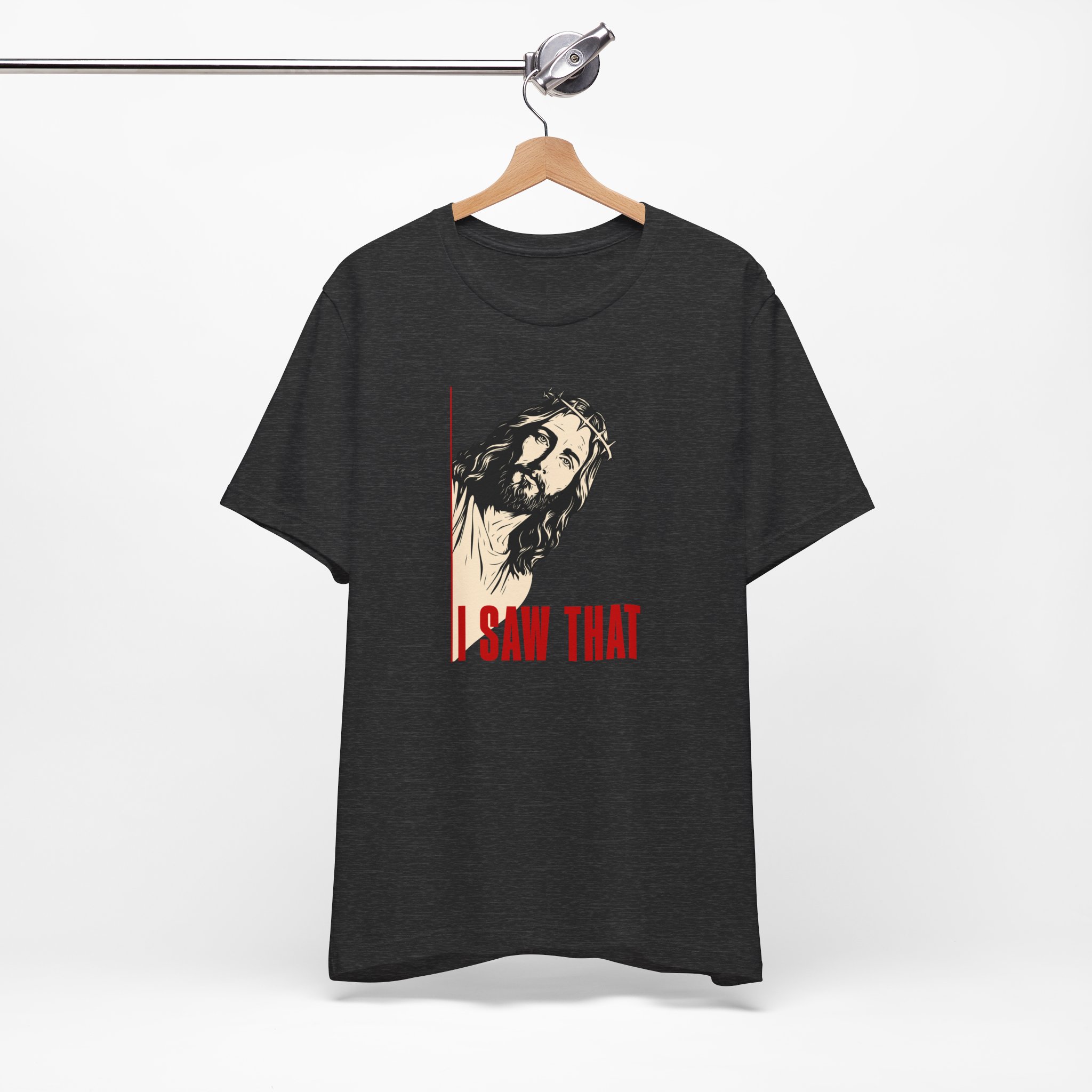 Jesus I Saw That T Shirt Funny Christian Humor Graphic Tee Religious Joke Shirt Faith Comedy Gift Funny Jesus Peeking Tee - Image 8