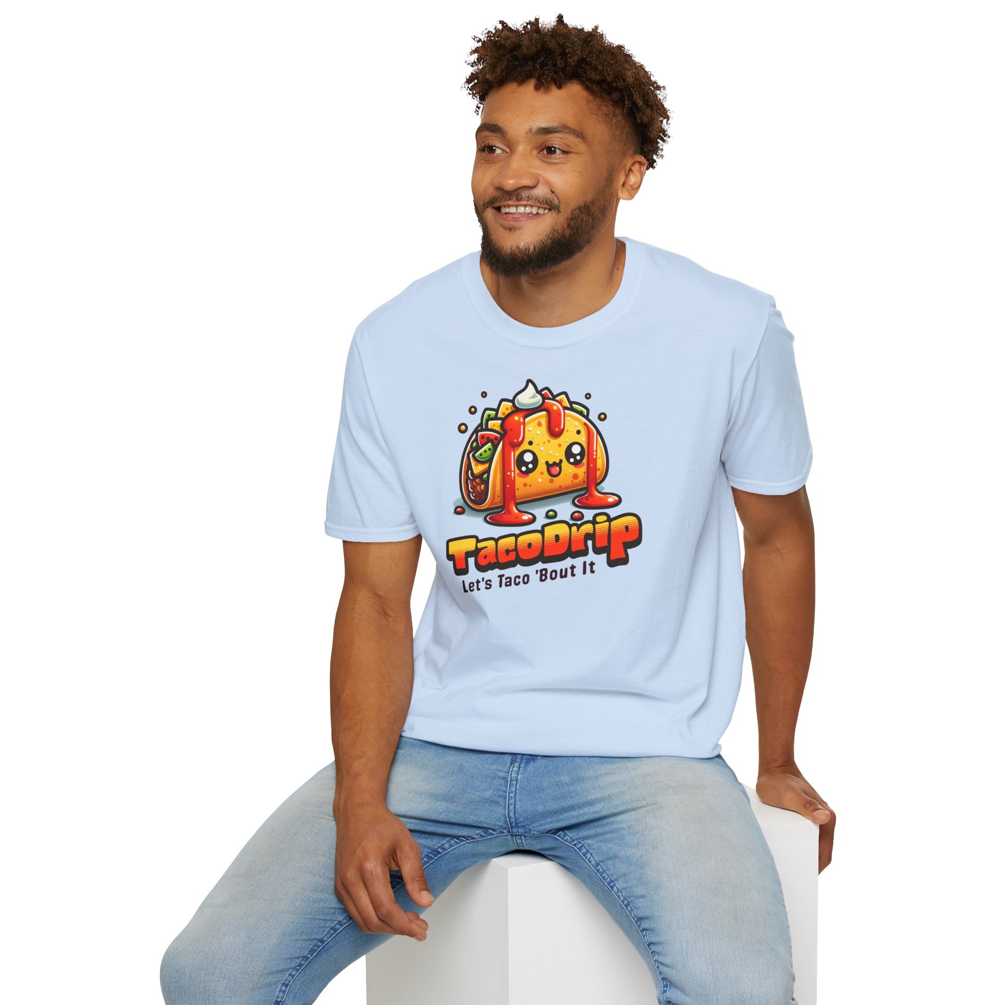 Taco Drip Lets Taco Bout It T Shirt Funny Taco Lover Tee Kawaii Taco Graphic Shirt Food Humor Gift Taco Tuesday Novelty Tee - Image 7