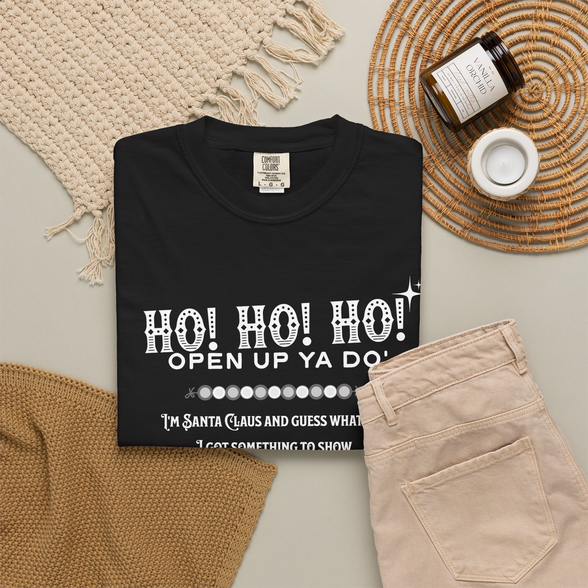 Ho Ho Ho Open Up Ya Do Christmas T Shirt Funny Festive Lyric Graphic Tee Christmas Rap Shirt Holiday Humour Gift Christmas Tee - Image 2