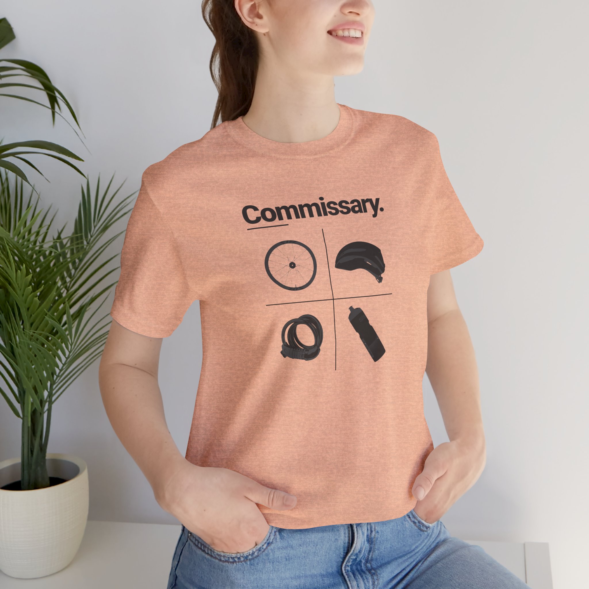 Commissary Cycling T Shirt Bike Equipment Graphic Tee Wheel Helmet Lock Water Bottle Cyclist Gift Cycling Lover Shirt Bicycle Tee - Image 10
