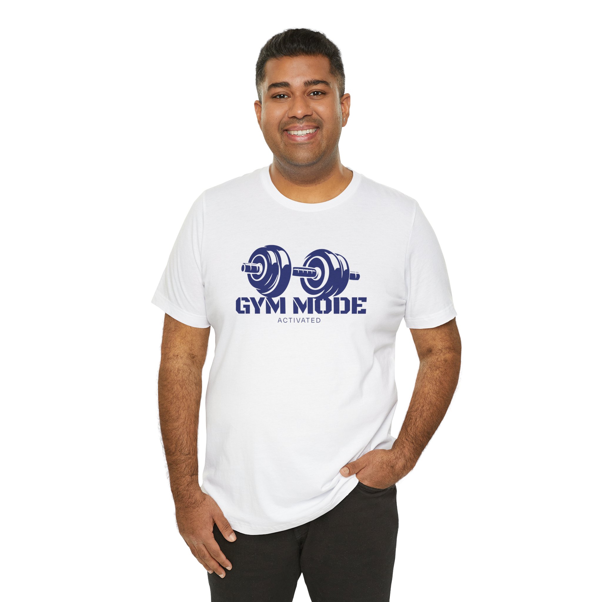 Gym Mode Activated T Shirt Funny Fitness Motivation Tee Dumbbell Workout Shirt Gym Lover Gift Weight Training Graphic Tee - Image 3