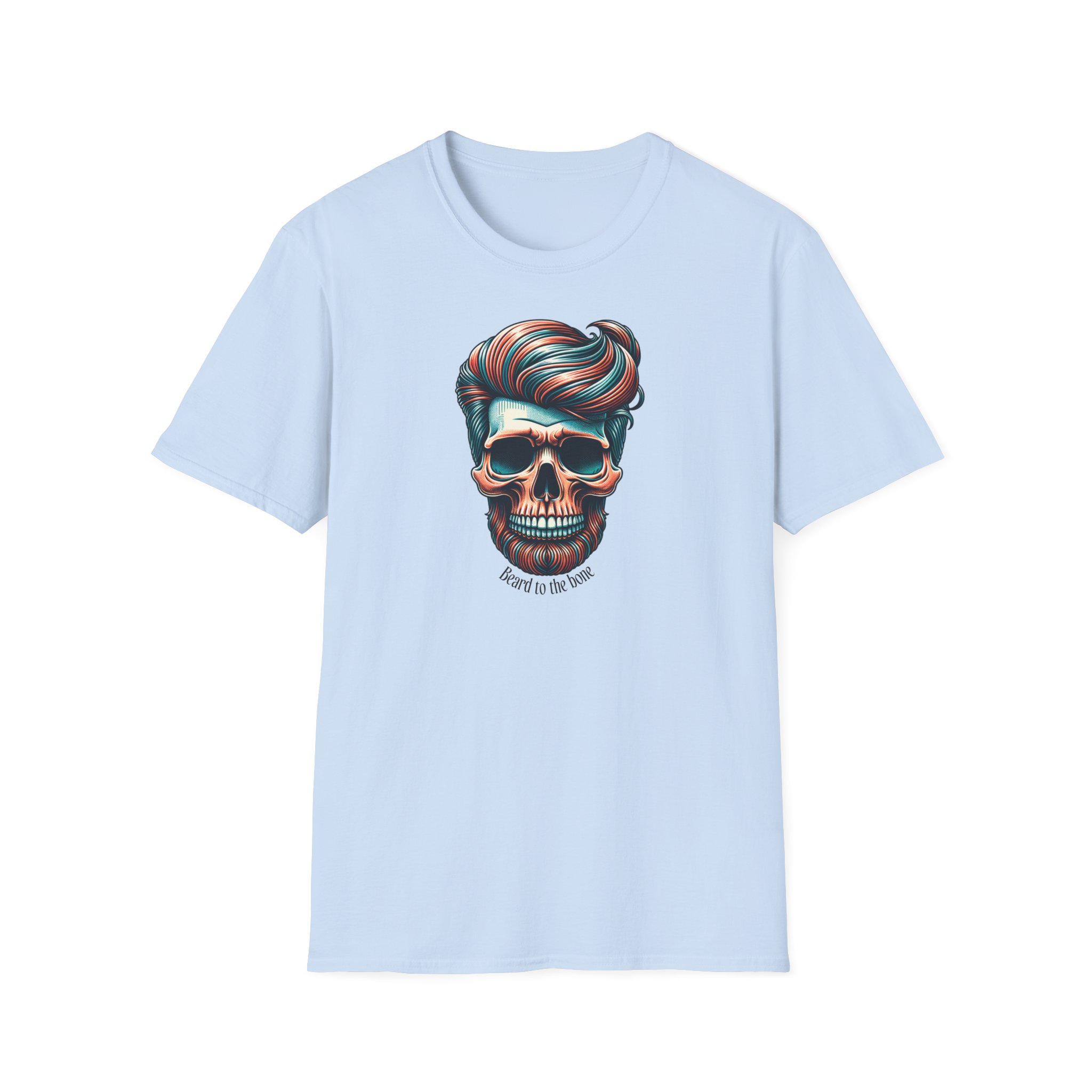 Beard To The Bone T Shirt Hipster Skull Man Bun Graphic Tee Funny Beard Lover Shirt Skull Beard Gift Bearded Man Humor Tee - Image 6