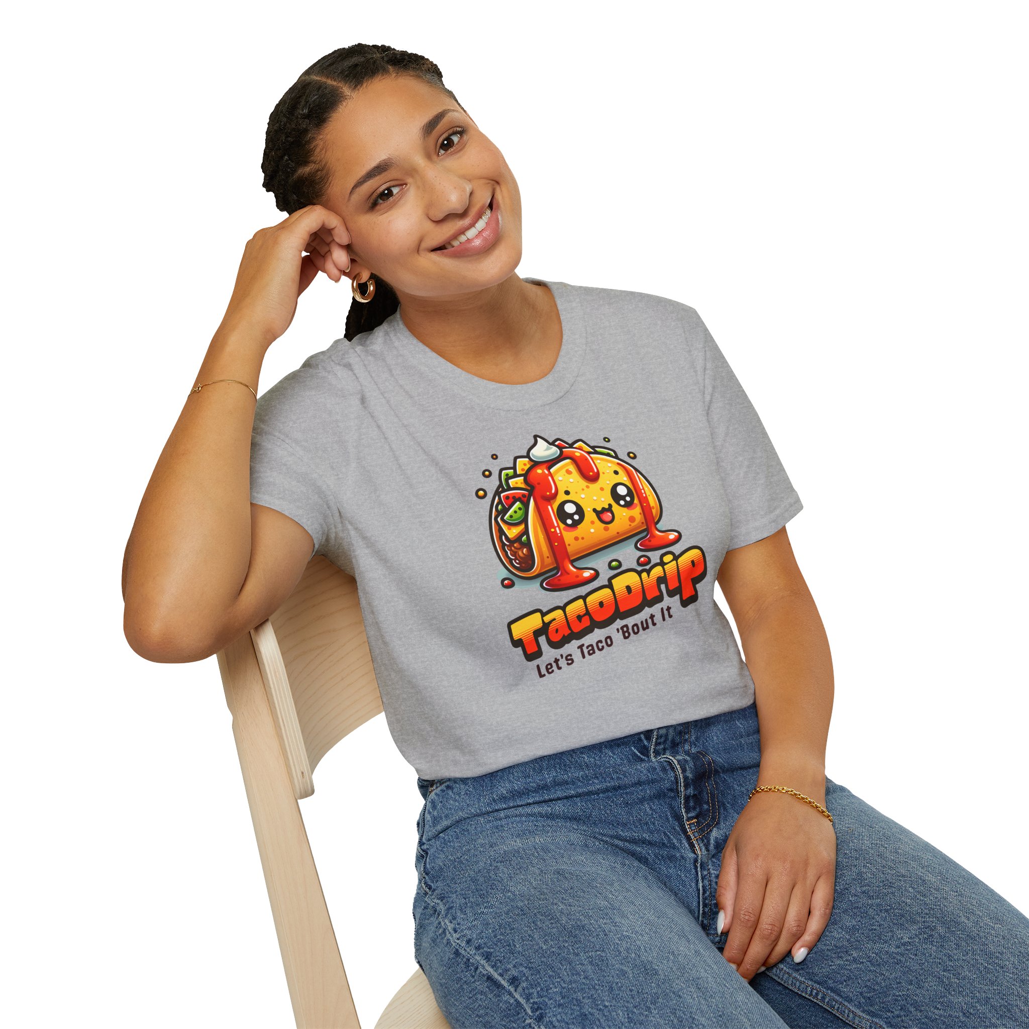 Taco Drip Lets Taco Bout It T Shirt Funny Taco Lover Tee Kawaii Taco Graphic Shirt Food Humor Gift Taco Tuesday Novelty Tee - Image 9