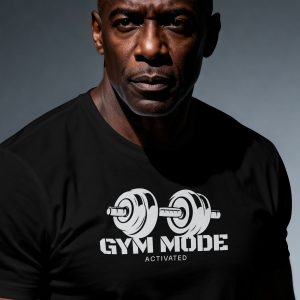 Gym Mode Activated T Shirt Funny Fitness Motivation Tee Dumbbell Workout Shirt Gym Lover Gift Weight Training Graphic Tee