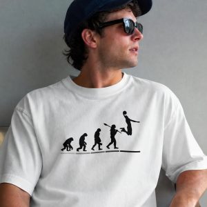 Evolution of Basketball T Shirt Funny Basketball Player Gift Silhouette Graphic Tee Basketball Coach Shirt Sports Lover Gift Basketball Team Tee