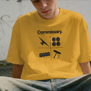 Commissary Skateboard T Shirt Skate Components Graphic Tee Truck Wheels Bushing Skate Tool Shirt Skateboarder Gift Skate Brand Tee