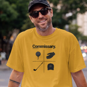 Commissary Golf T Shirt Golf Equipment Graphic Tee Ball Tee Glove Club Cap Golfer Gift Golf Lover Shirt Golf Accessories Tee