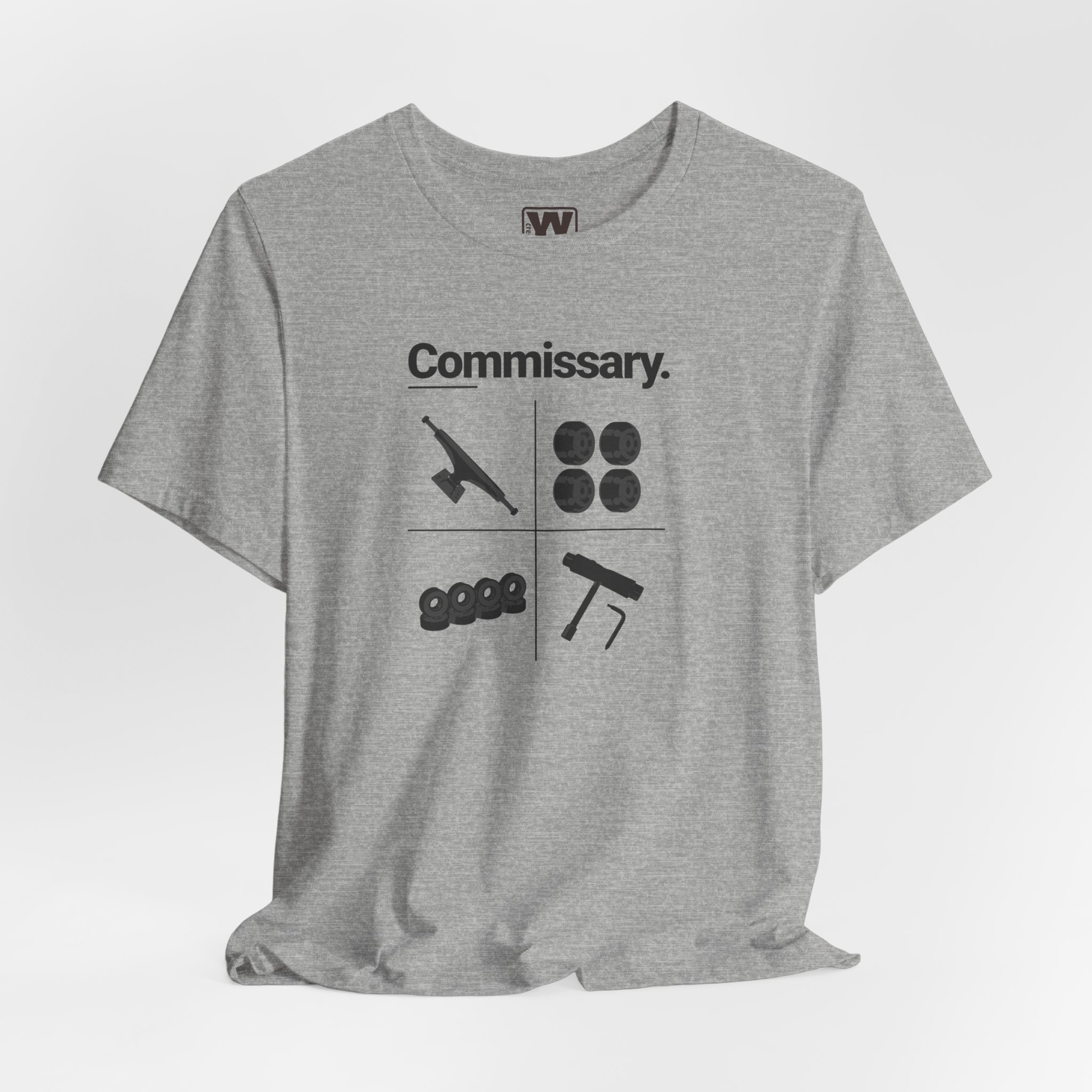 Commissary Skateboard T Shirt Skate Components Graphic Tee Truck Wheels Bushing Skate Tool Shirt Skateboarder Gift Skate Brand Tee - Image 5
