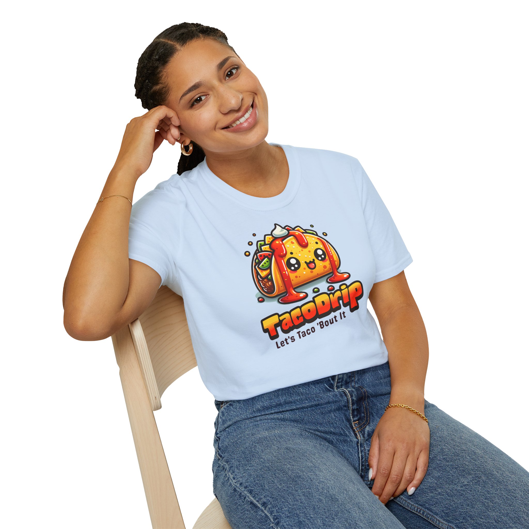 Taco Drip Lets Taco Bout It T Shirt Funny Taco Lover Tee Kawaii Taco Graphic Shirt Food Humor Gift Taco Tuesday Novelty Tee - Image 8
