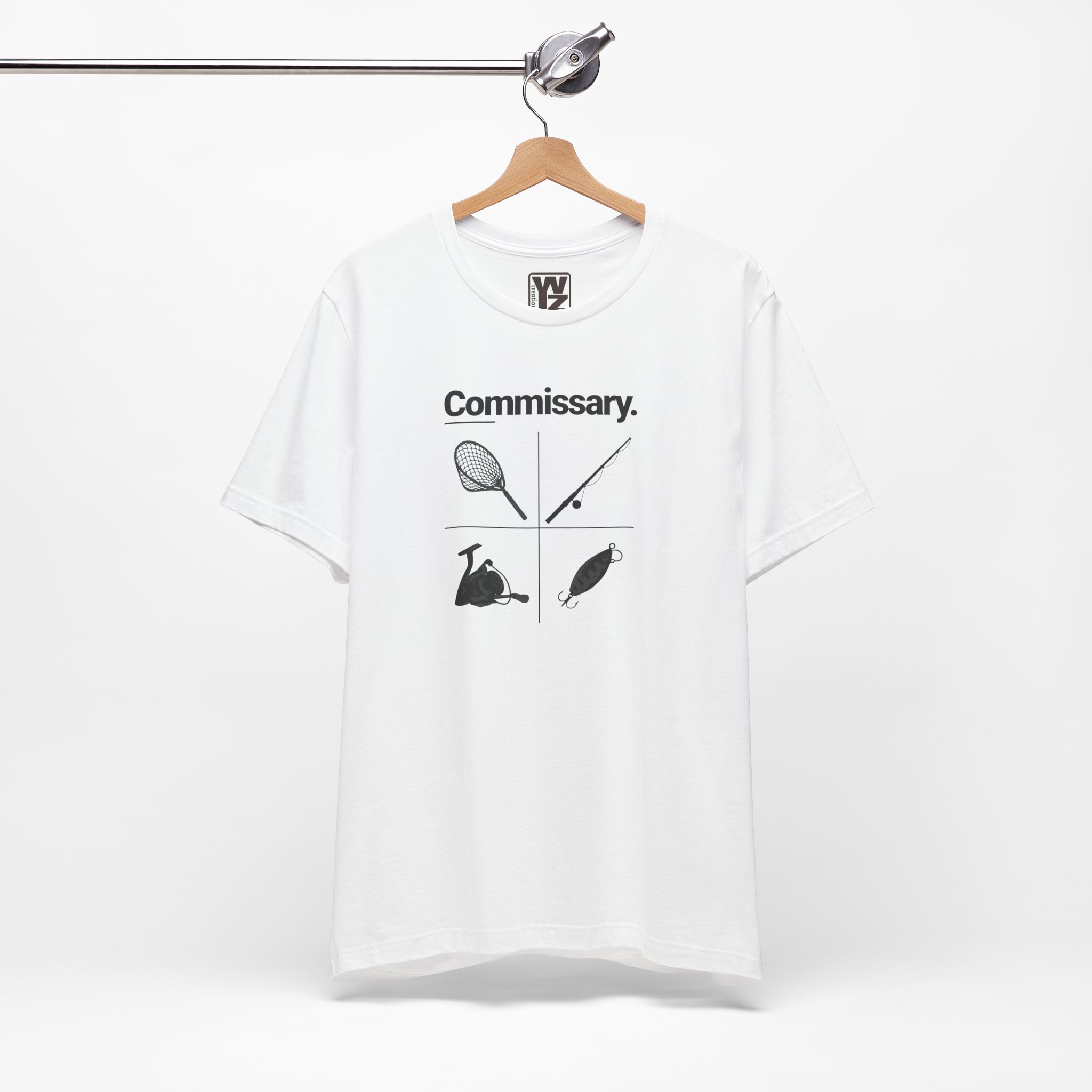 Commissary Fishing T Shirt Fishing Equipment Graphic Tee Rod Reel Net Lure Angler Gift Fishing Lover Shirt Fisherman Tee - Image 2
