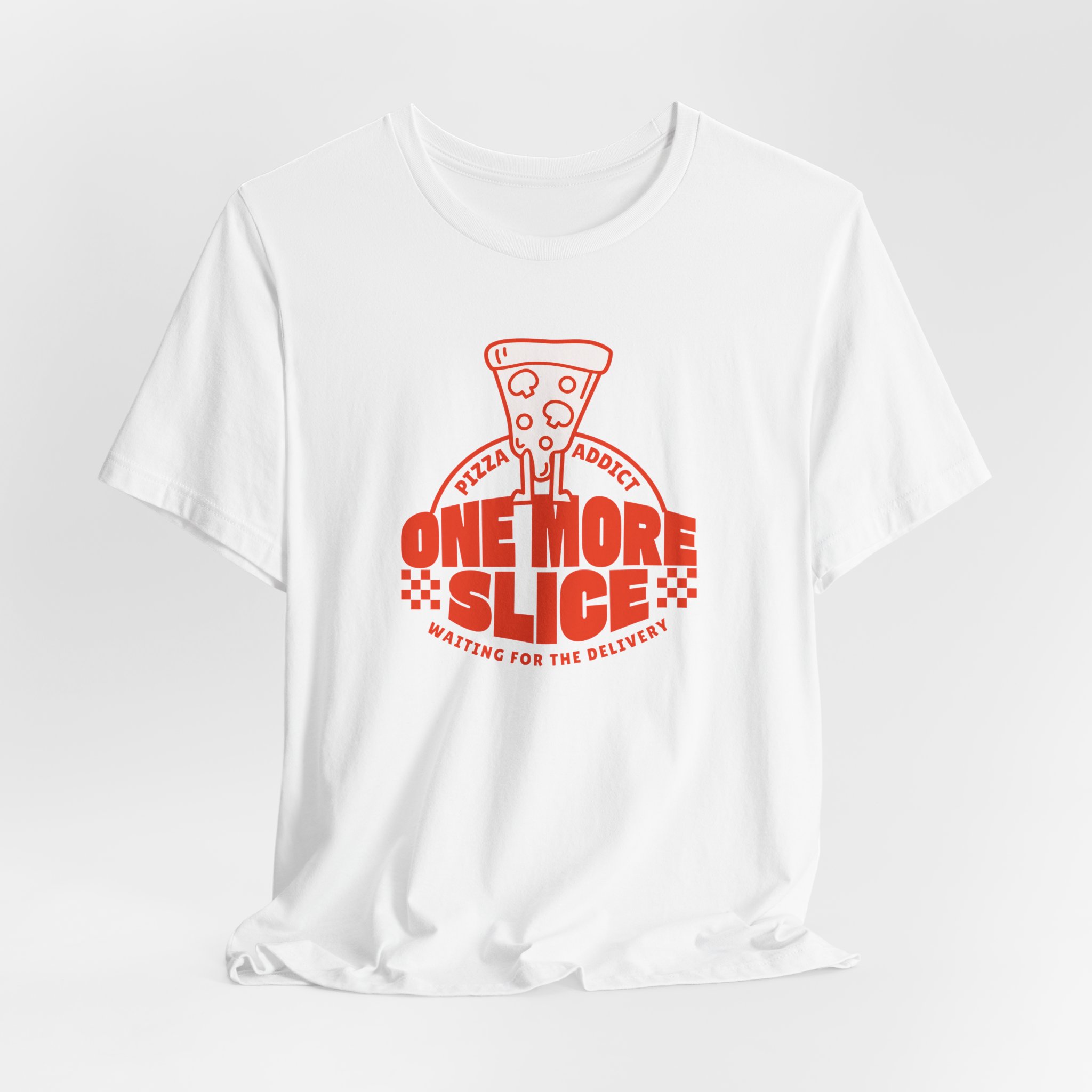 Pizza Addict One More Slice T Shirt Funny Pizza Lover Tee Waiting For The Delivery Shirt Retro Food Humor Gift Novelty Pizza Tee - Image 2