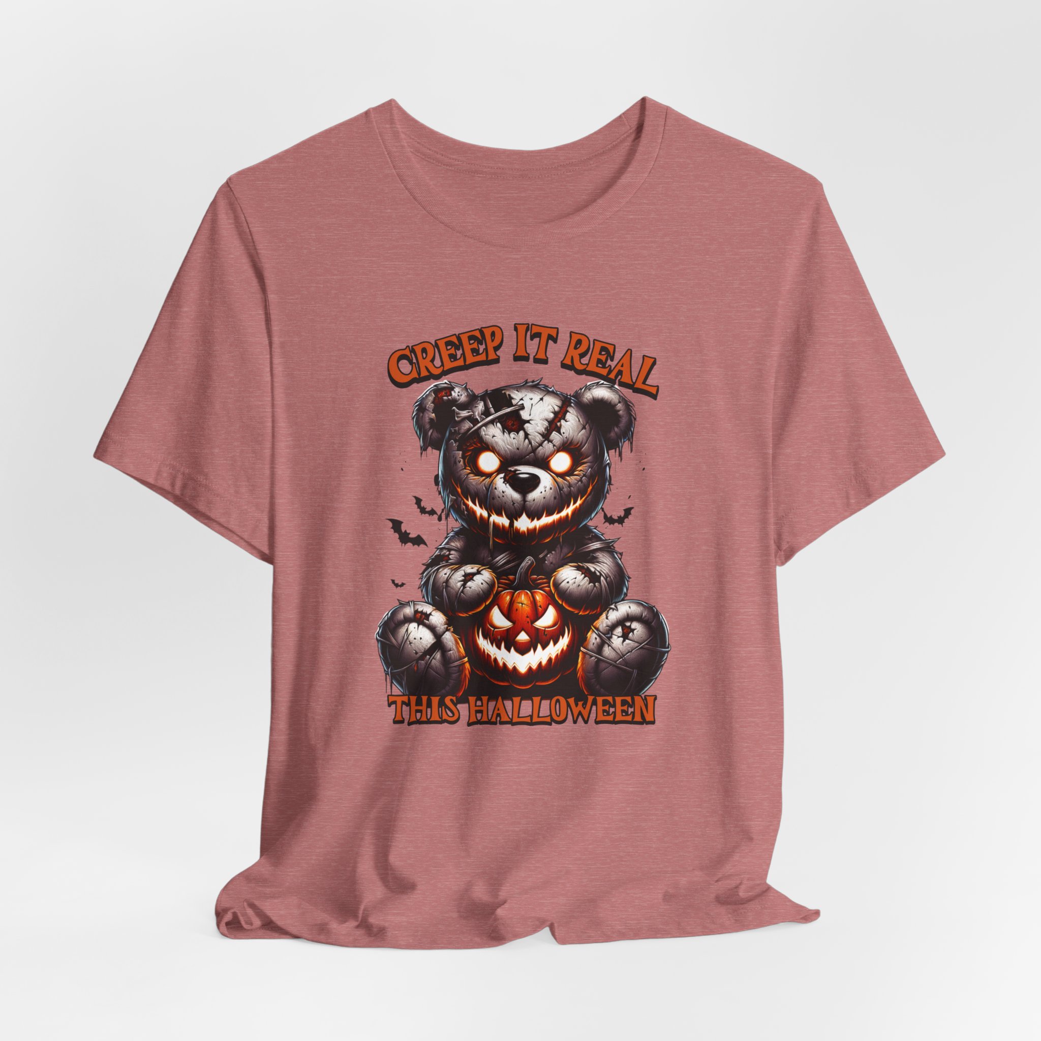 Creep It Real This Halloween T Shirt Spooky Teddy Bear Pumpkin Graphic Tee Creepy Bear Halloween Shirt Horror Humor Gift Spooky Season Tee - Image 11