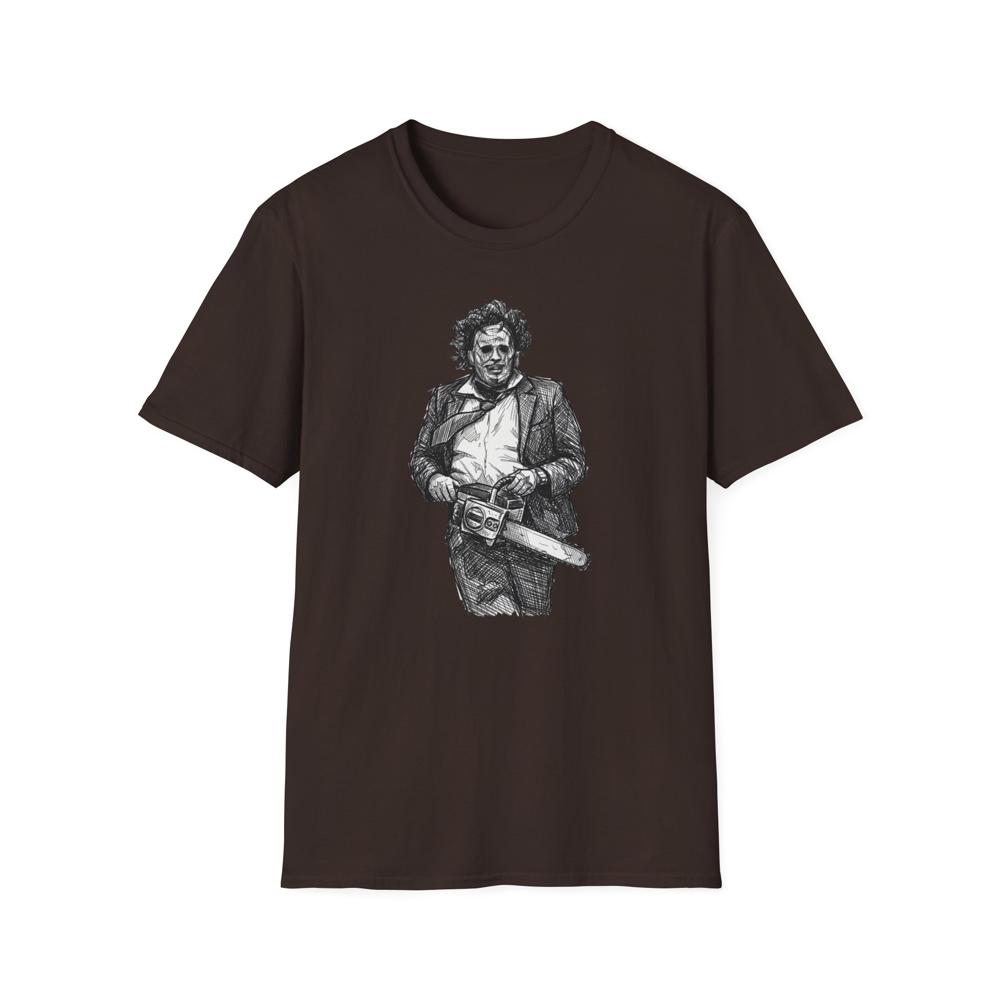 Leatherface Sketch T Shirt Texas Chain Saw Massacre Horror Art Tee Slasher Film Gift Ink Drawing Horror Graphic Tee Classic Horror Movie Fan Shirt - Image 12