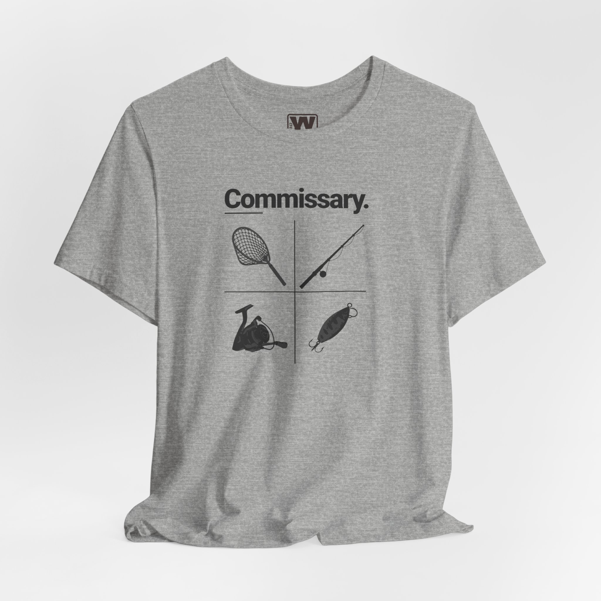 Commissary Fishing T Shirt Fishing Equipment Graphic Tee Rod Reel Net Lure Angler Gift Fishing Lover Shirt Fisherman Tee - Image 5