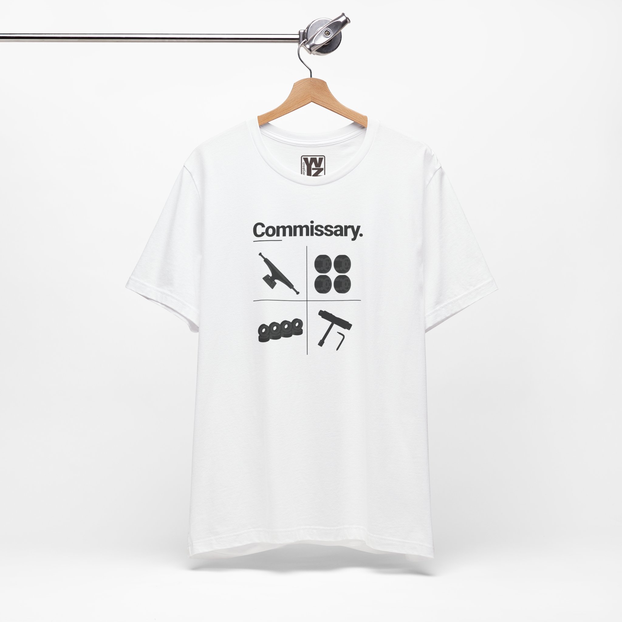Commissary Skateboard T Shirt Skate Components Graphic Tee Truck Wheels Bushing Skate Tool Shirt Skateboarder Gift Skate Brand Tee - Image 4