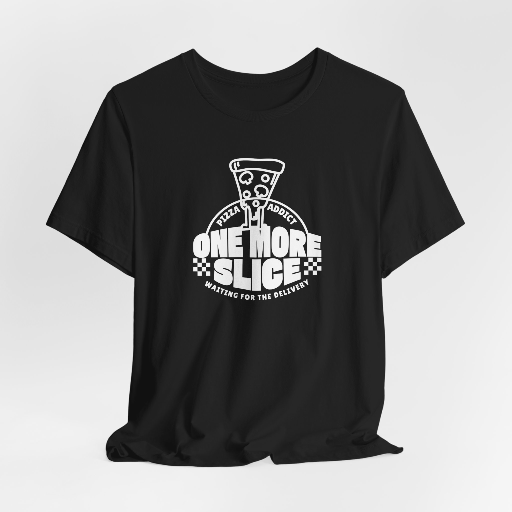 Pizza Addict One More Slice T Shirt Funny Pizza Lover Tee Waiting For The Delivery Shirt Retro Food Humor Gift Novelty Pizza Tee - Image 3